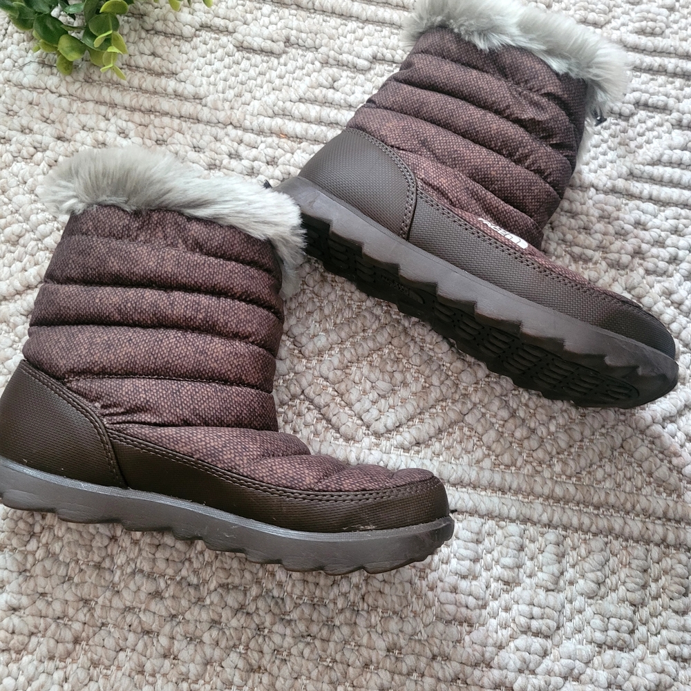 The North Face Brown Quilted Boots